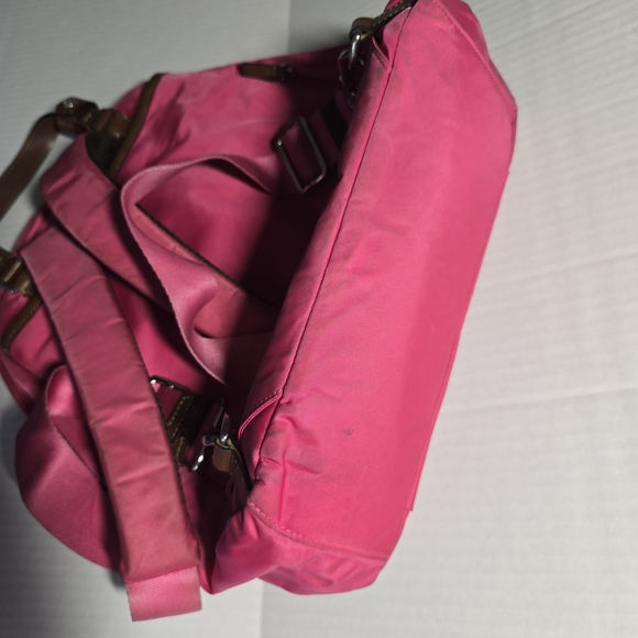 Tumi Pink and Brown Women's Backpack Y2K Vintage 90s - Picture 6 of 16